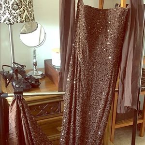 Sequined gown with matching wrap. Never worn